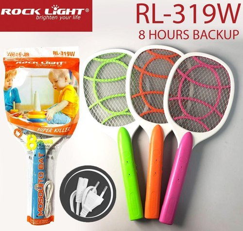 ABS Plastic Mosquito Racket, Color : Green, Pink, Orange 