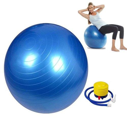 Round   Rubber Exercise Gym Ball, Color : Blue