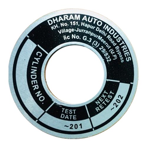 CNG Circle Aluminum Nameplate