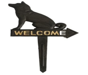 Iron Welcome Sign, Color : Black