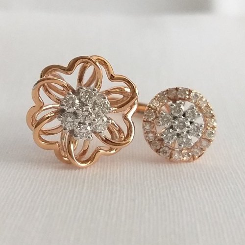 Solitaire Double Flower Diamond Ring, Gender : Female