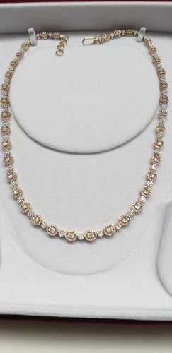 Veera Ladies Diamond Chain, Color : Silver