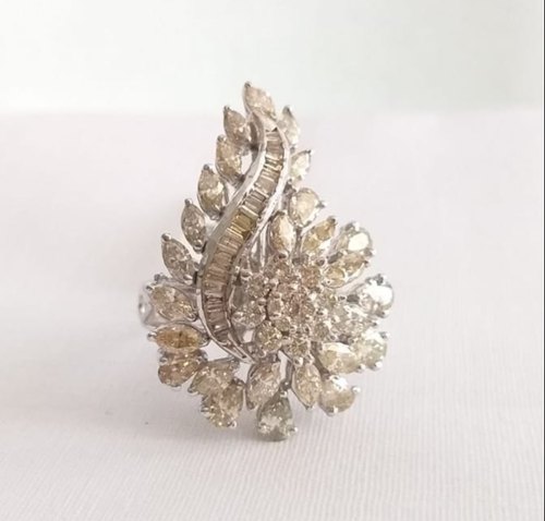 White Gold Pear Marquise Cocktail Ring