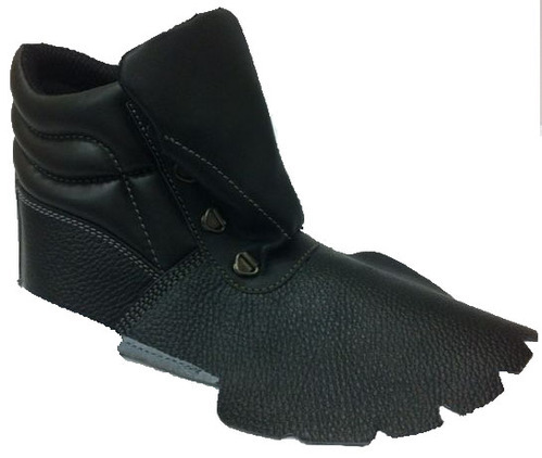 PU Leather Safety Shoe Upper, Color : Black