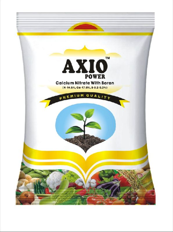 Calcium Nitrate With Boron Axio Powder, Packaging Size : 100gm, 200gm, 500gm