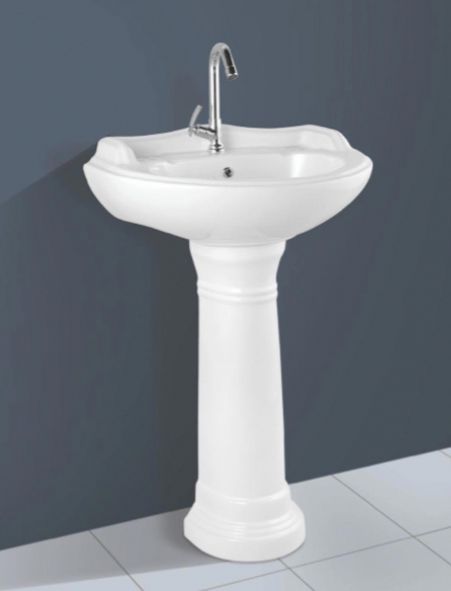 Ceramic Accent Pedestal Wash Basin