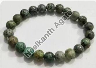 Polished African Turquoise Bracelet, Pattern : Plain