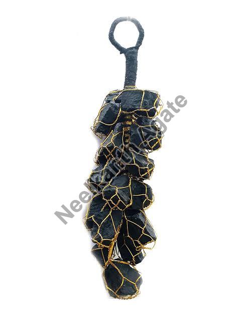 Polished Stone Black Tourmaline Door Hanging, for Decoration, Style : Traditional
