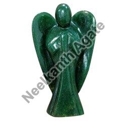 Green Gard Aventurine Agate Stone Angel, for Office, Home, Style : Antique