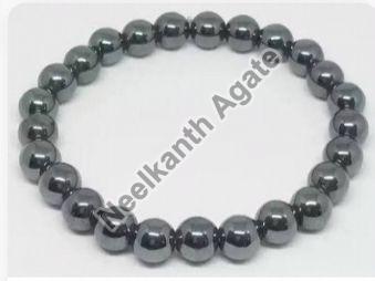 Round Hematite Bracelet, Color : Grey