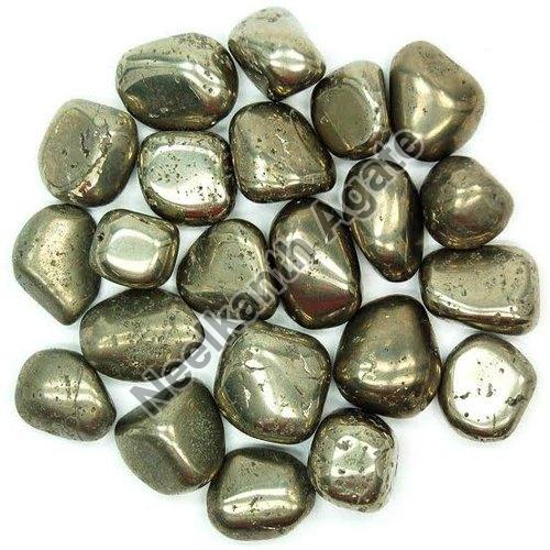 Pyrite Tumbled Stone, Packaging Size : 100-200tons