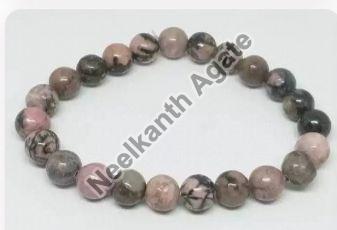 Polished Rhodonite Crystal Bracelet, Packaging Type : Kraft Paper Box