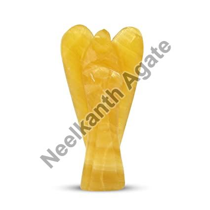 Yellow Aventurine Agate Stone Angel, for Office, Home, Style : Antique