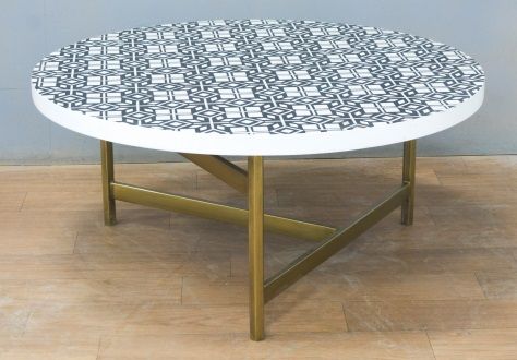 Bone Inlay Coffee Table, Size : 33x33x17 Inch
