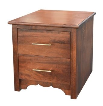 Mango Wood 2 Drawer Bedside Table, Dimension (LxWxH) : 18x15x24 Inch