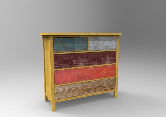Rectangular Mango Wood 5 Drawer Dresser, Feature : Attractive Desine, Durable, Fine Finished, Shiny Look
