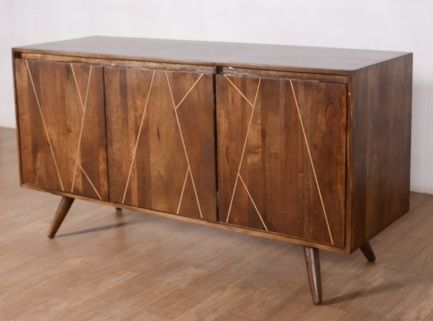 Mango Wood Brass Inlay Sideboard Cabinet, Feature : Accurate Dimension, Attractive Designs, High Strength