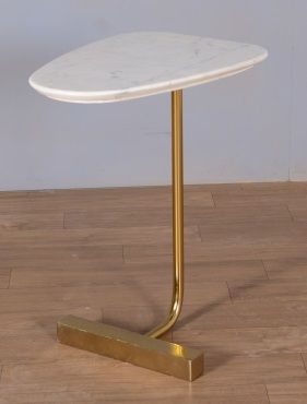 Multishape Marble Top Table with Metal Legs