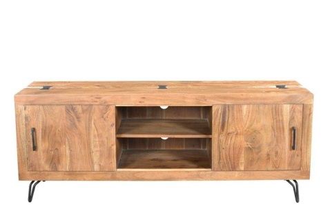 Polished Sheesham Wood TV Cabinet, Size : 57x15x24 Inch