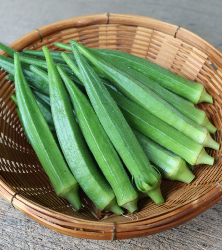 Common Fresh Okra, for Human Consumption, Color : Green