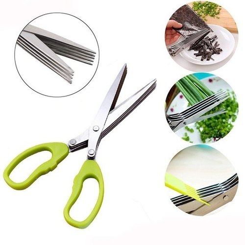 Your Brand Stainless Steel Herb Scissor, Color : Multi