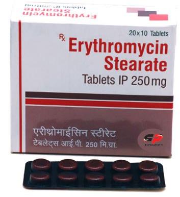 Erythromycin Stearate Tablets, for Clinical, Grade Standard : Medicine Grade