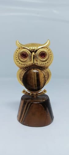 Owl Tiger Eye Precious Gemstone
