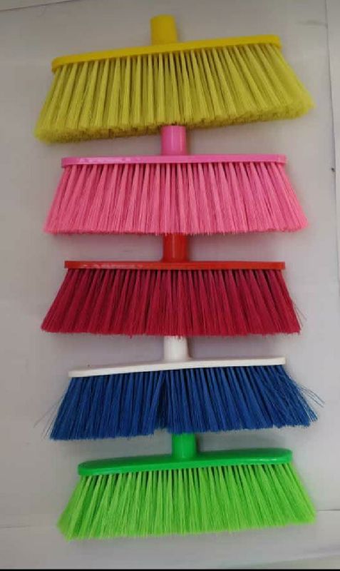 Rectangular Plastic Broom, for Cleaning, Feature : Flexible