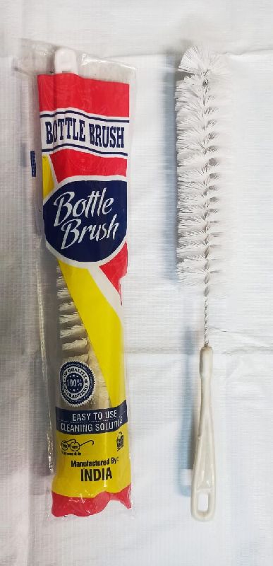 Round White bottle cleaning brush, Packaging Type : Carton Box