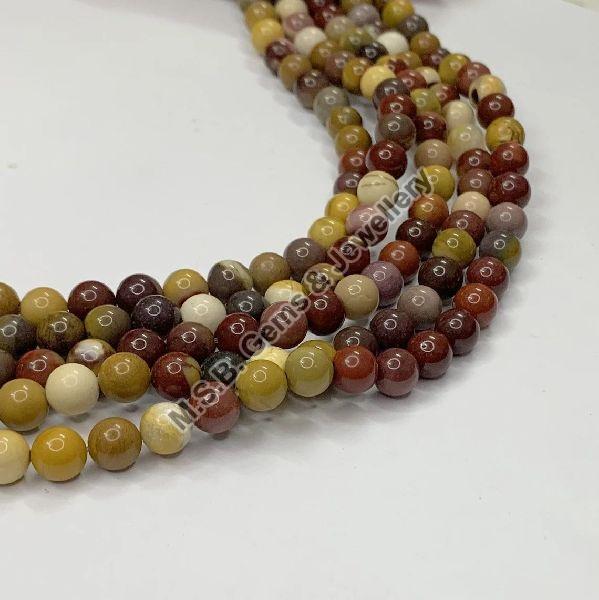 Natural Mookaite Round Shape 16 Inch Strand Smooth Polish Stone Beads