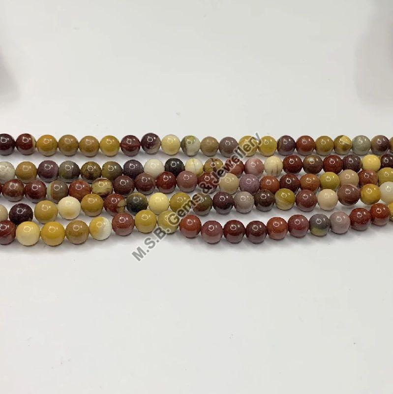 Natural Mookaite Round Shape 16 Inch Strand Smooth Polish Stone Beads