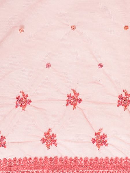 1485 Net Peach Embroidered Saree