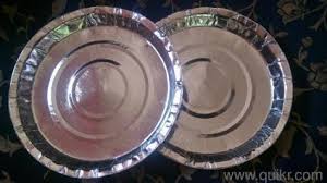 Silver Laminated Paper Plates, for Event, Nasta, Party, Snacks, Utility Dishes, Feature : Disposable
