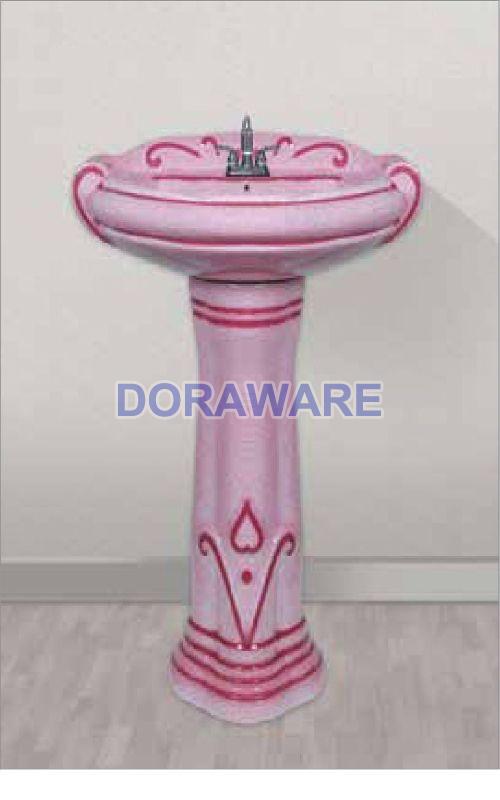 Ceramic Mini Sterling Magenta Rustic Wash Basin Set