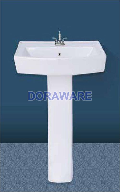 Ceramic Polo Plain Wash Basin Set