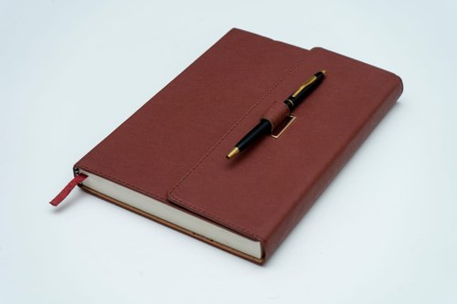 Leather Corporate Diary, Color : Brown