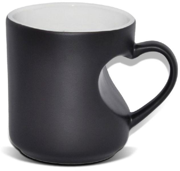 Polished Ceramic Heart cut Handle Mugs, for Drinkware, Gifting, Home Use, Office, Promotional, Style : Antique