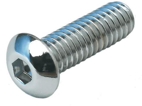 Round Stainless Steel Polished Button Head Bolts, for Industrial, Thread Type : Full Thread