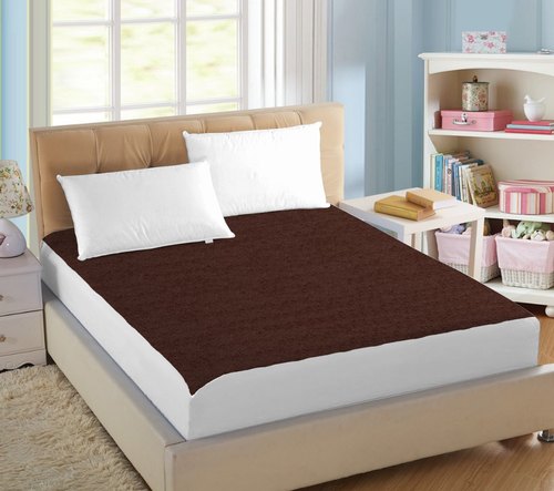 Cotton Brown Mattress Protector, for Home, Pattern : Plain