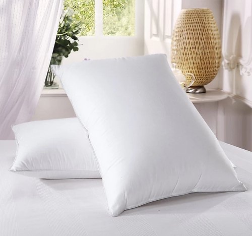 Rus Kraft Plain Fiber Bed Pillows, Color : White