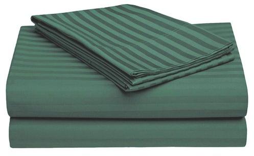 Green Satin Double Bed Sheet, for Home, Size : 90*100 Inch