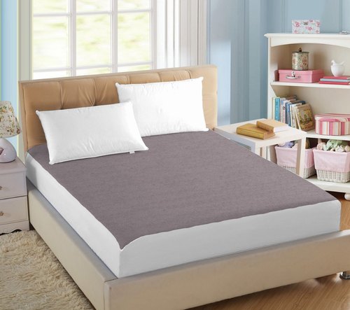 Cotton Grey Mattress Protector, for Home, Pattern : Plain