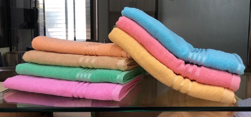Cotton bath towel, for home hotel, Feature : Easily Washable, Impeccable Finish, Softness, Strong Stitching