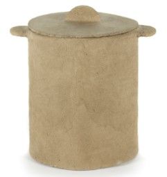 Paper Mache Sugar Pot with Lid