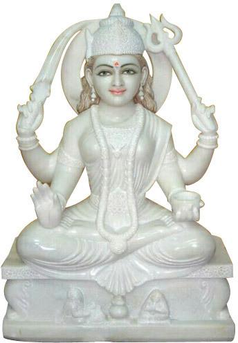 Marble Santoshi Mata Statue, for Worship, Pattern : Carved