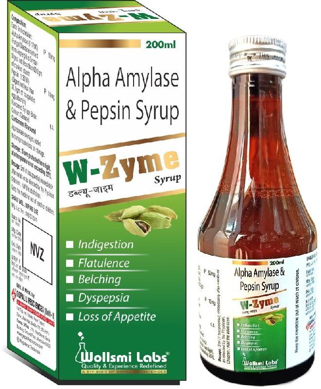 Wollsmi Labs W-Zyme Syrup, Shelf Life : 1year