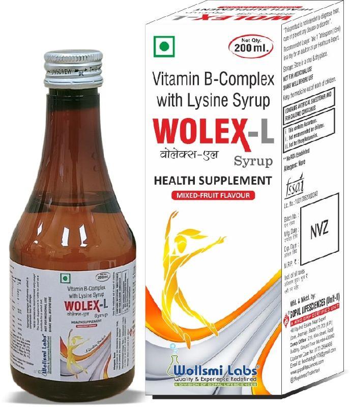 Wollsmi Labs Wolex-L Syrup, Shelf Life : 1year