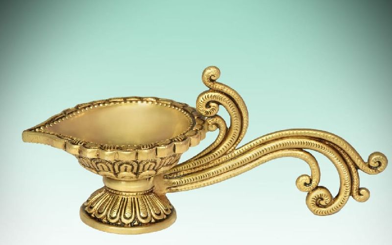 3 Inch Brass Puja Diya With Handle