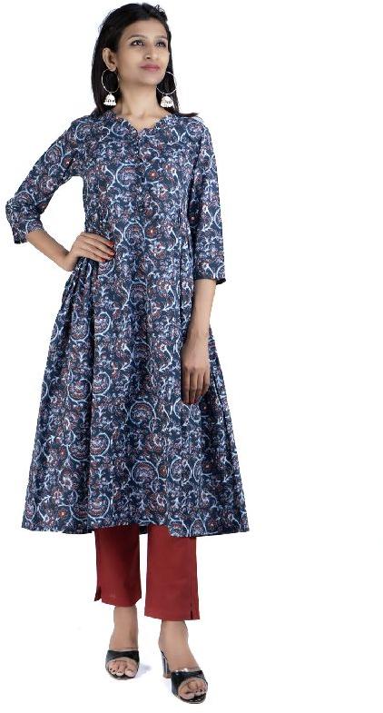 Ladies Anarkali Kurta Pant Set