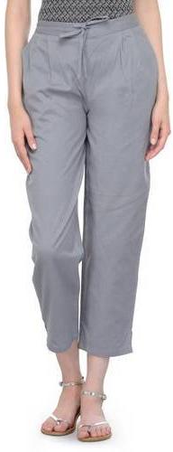 Plain Ladies Cotton Trouser, Size : M, XL, XXL